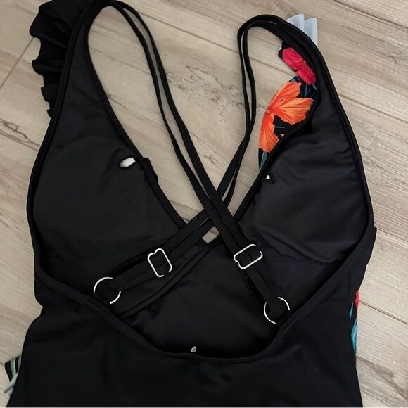 NWT tropical floral Cupshe swimsuit Size Small - Picture 4 of 7